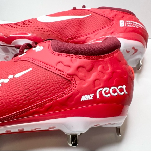 NEW Nike Women’s Hyperdiamond 4 Elite Softball Cleats Red Size 11.5 - Picture 11 of 14